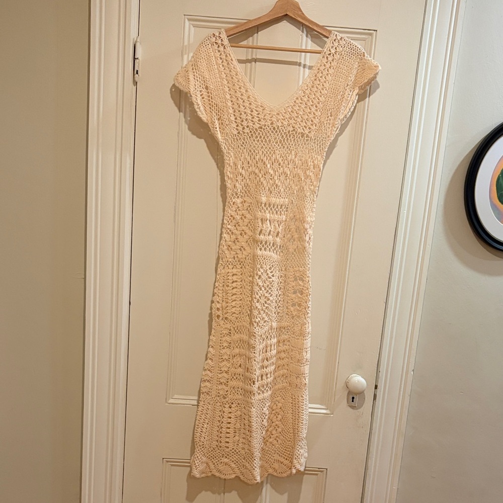 Bohemian Ivory Crochet Dress